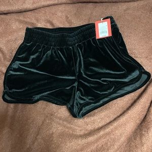 Black velvet Shorts